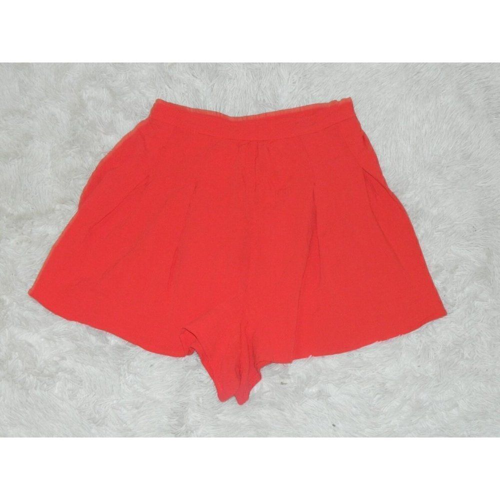 Free People Shorts Red Flowy Comfy Side Zipper Size 6‎